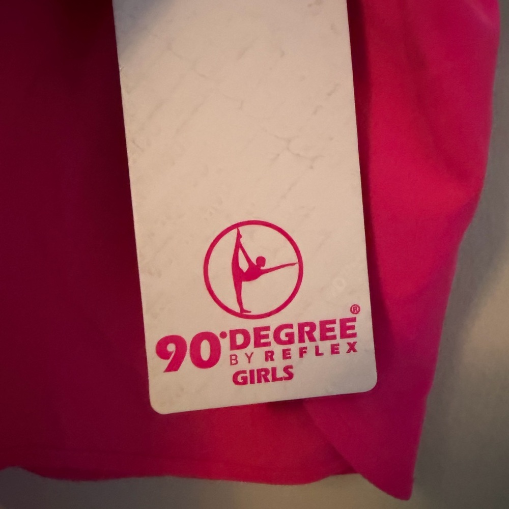 90 Degree Hot Pink Drawstring Athletic Shorts - Picture 3 of 4